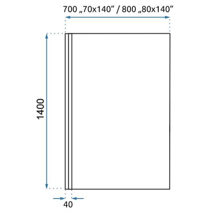 REA-K7390 - Resguardo para banheira LAGOS 140 x 80 cm preto/transparente