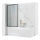 REA-K7633 - Painel móvel para banheira LAGOS 140x80 cm preto/transparente