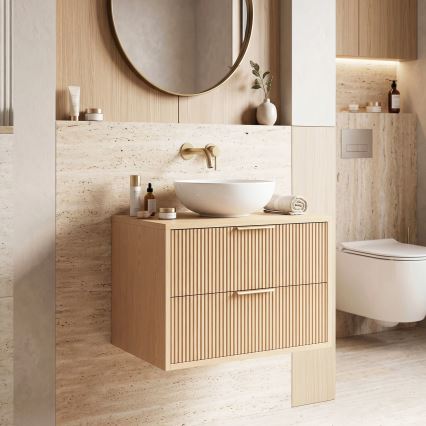 REA-M0408 - Armário suspenso de casa de banho para lavatório MONO 60x47 cm bege