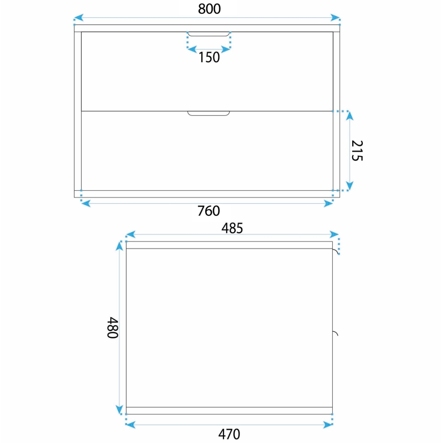 REA-M0409 - Armário suspenso para lavatório MONO 80x48,5 cm bege