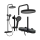 REA-P0360 - Conjunto de duche com misturador CREO preto mate