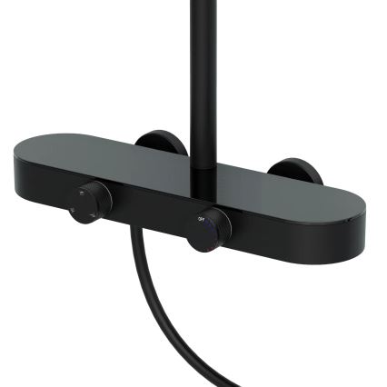 REA-P0360 - Conjunto de duche com misturador CREO preto mate