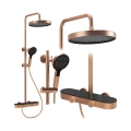 REA-P0362 - Conjunto de duche com misturador CREO em cobre escovado