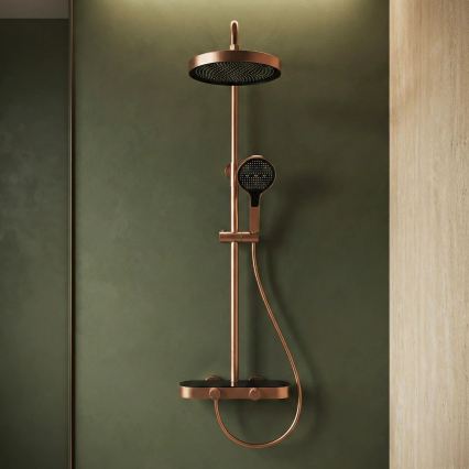 REA-P0362 - Conjunto de duche com misturador CREO em cobre escovado