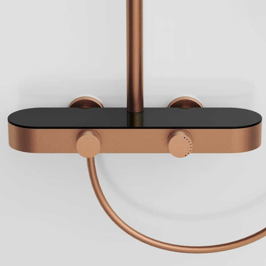 REA-P0362 - Conjunto de duche com misturador CREO em cobre escovado