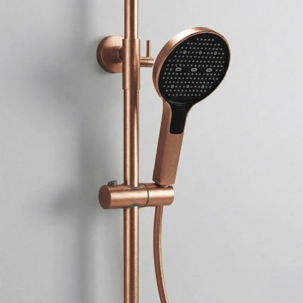 REA-P0362 - Conjunto de duche com misturador CREO em cobre escovado
