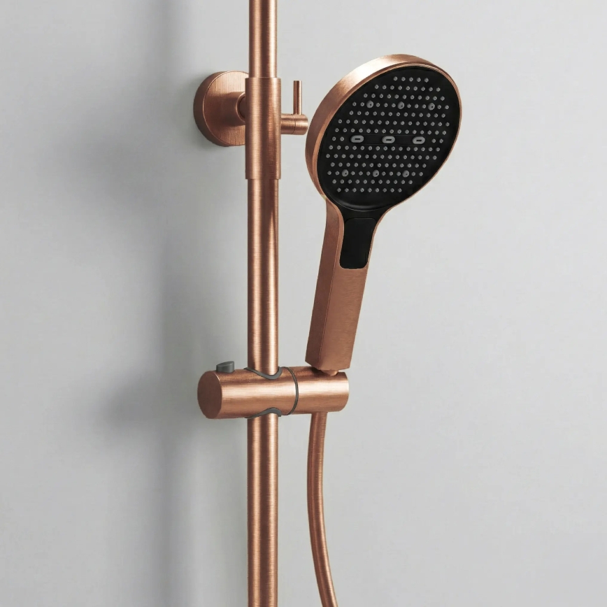 REA-P0362 - Conjunto de duche com misturador CREO em cobre escovado