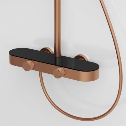 REA-P0362 - Conjunto de duche com misturador CREO em cobre escovado