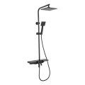 REA-P0636 - Conjunto de duche BRAVO com misturador, preto mate