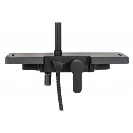 REA-P0636 - Conjunto de duche BRAVO com misturador, preto mate