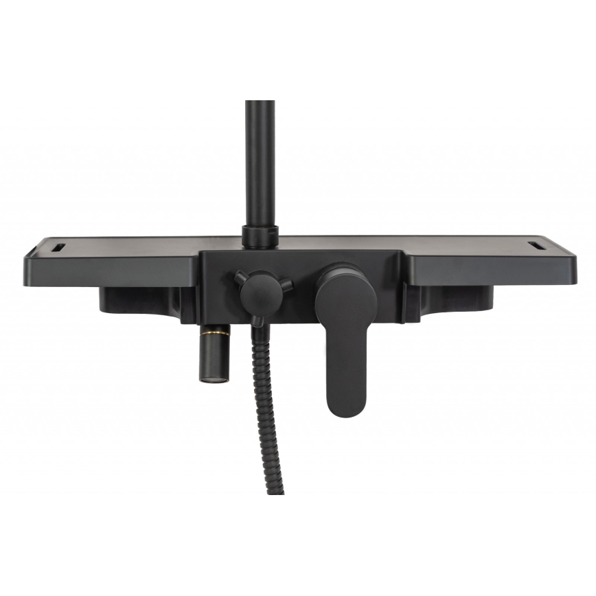 REA-P0636 - Conjunto de duche BRAVO com misturador, preto mate