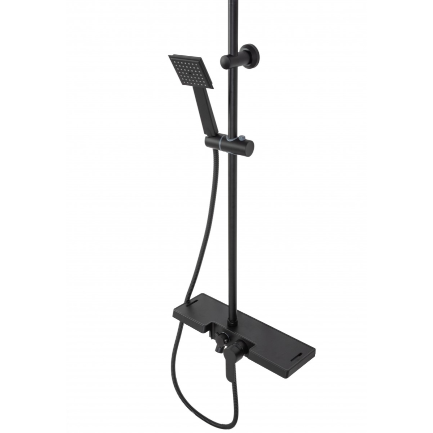 REA-P0636 - Conjunto de duche BRAVO preto fosco