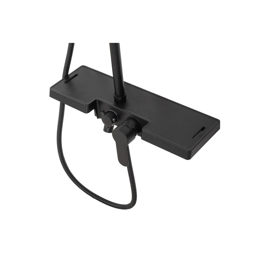 REA-P0636 - Conjunto de duche BRAVO preto fosco