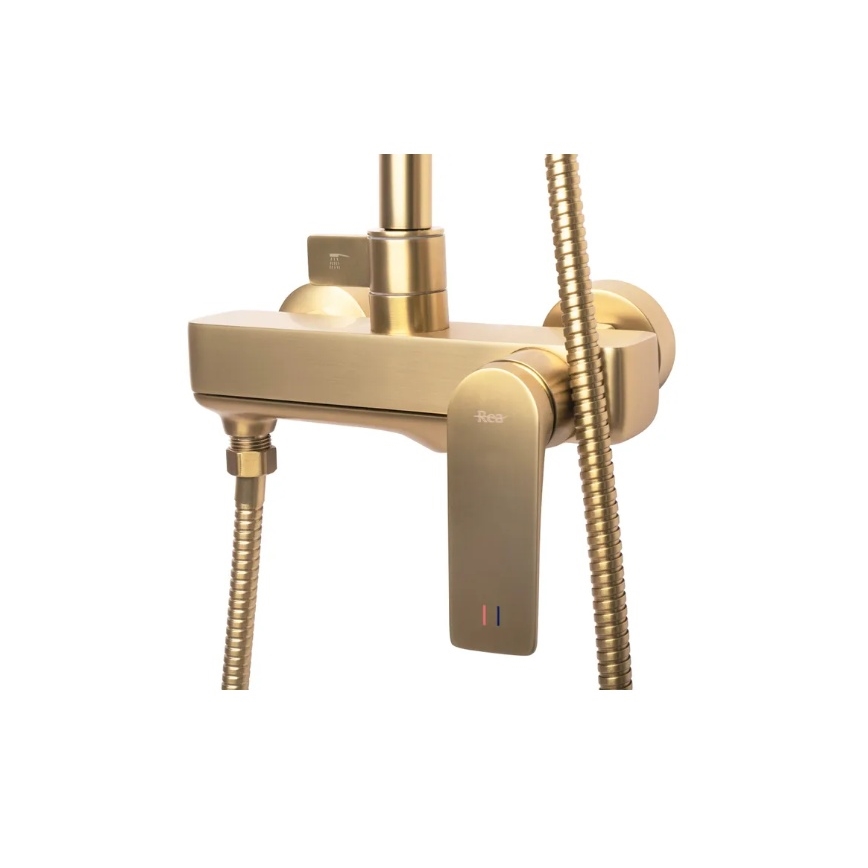 REA-P2400 - Conjunto de duche com misturador AVALON dourado escovado