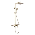 REA-P4121 - Conjunto de duche com misturador BRAVO, acabamento dourado escovado