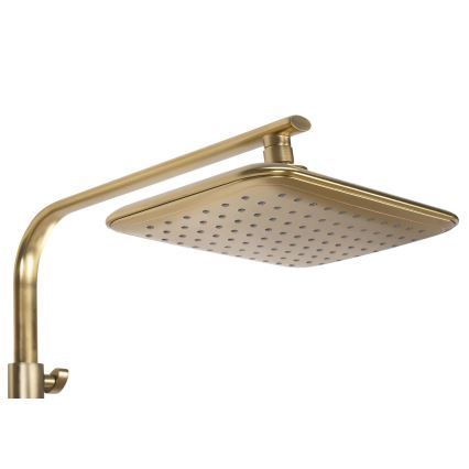 REA-P5004 - Conjunto de duche com misturador termostático TOM, acabamento dourado escovado