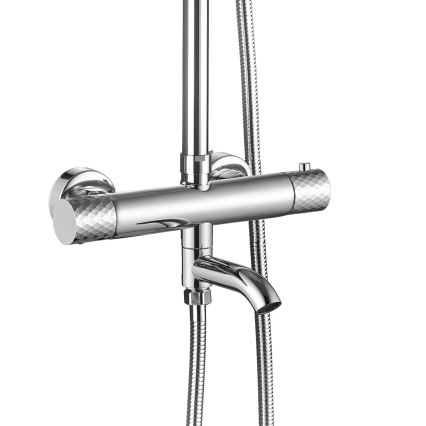 REA-P5961 - Conjunto de duche com misturador termostático LUNGO DIAMOND, cromo brilhante