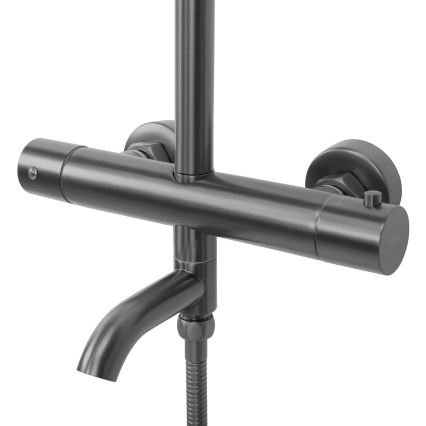 REA-P6386 - Conjunto de duche com misturador termostático LUNGO titânio