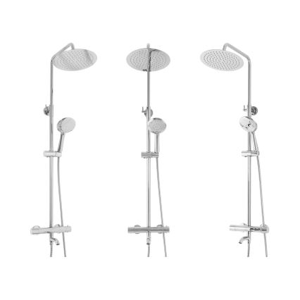 REA-P6607 - Conjunto de duche com misturador termostático LUNGO cromado brilhante