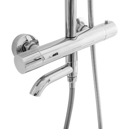 REA-P6607 - Conjunto de duche com misturador termostático LUNGO cromado brilhante