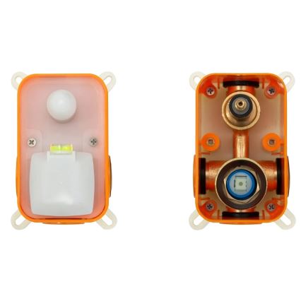 REA-P6609 - Conjunto de duche com misturador termostático encastrado LUNGO, acabamento dourado escovado