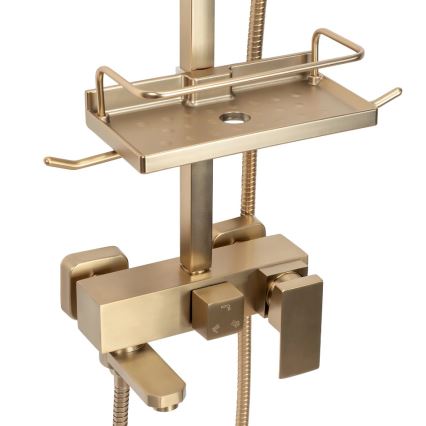 REA-P7050 - Conjunto de duche com misturador JACK dourado escovado