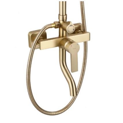 REA-P7841 - Conjunto de duche com torneira ARGUS dourado escovado