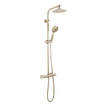 REA-P8413 - Conjunto de duche com misturador termostático BLISS dourado escovado