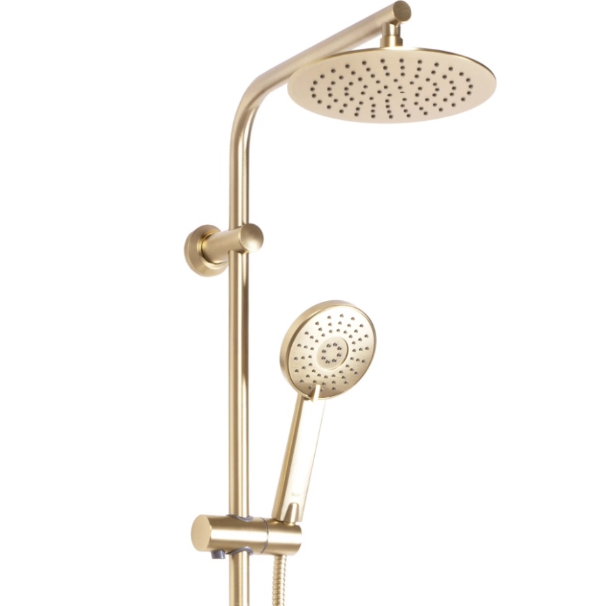 REA-P8413 - Conjunto de duche com misturador termostático BLISS dourado escovado