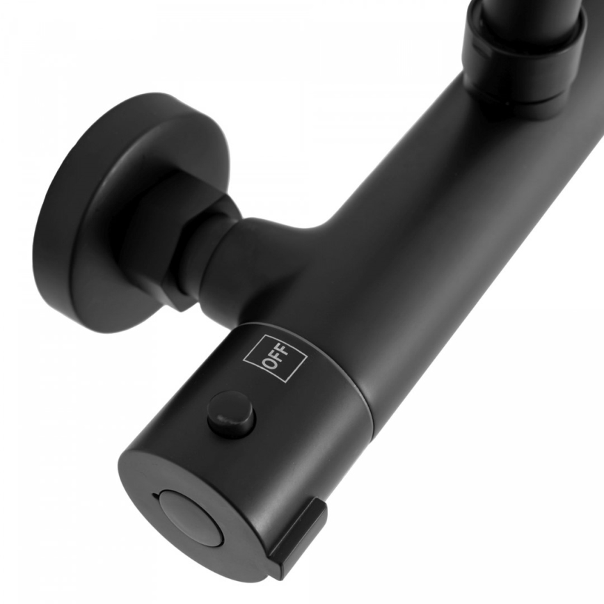 REA-P8804 - Conjunto de duche com misturador termostático BLISS preto mate