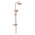 REA-P8807 - Conjunto de duche com misturador termostático LUNGO, acabamento em cobre escovado