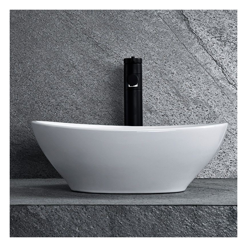 REA-U0133 - Lavatório de bancada SOFIA 34,5x41 cm cerâmica/branco brilhante