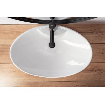 REA-U0160 - Lavatório para bancada ROSA 38,5x58,5 cm cerâmica/branco brilhante