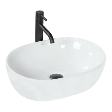 REA-U0416 - Lavatório de bancada AMELIA 34,5x48 cm cerâmica/branco brilhante