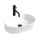 REA-U0603 - Lavatório de bancada VANDA 31x49 cm cerâmica/branco brilhante