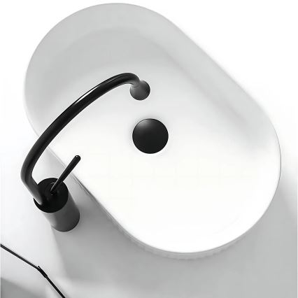 REA-U0603 - Lavatório de bancada VANDA 31x49 cm cerâmica/branco brilhante