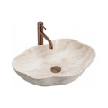 REA-U0619 - Lavatório de bancada PEARL 38x50,5 cm cerâmica/bege