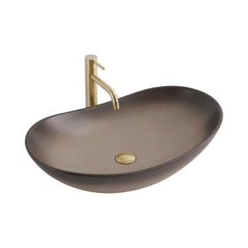 REA-U0626 - Cuba de bancada ROYAL 36x62 cm cerâmica/castanho