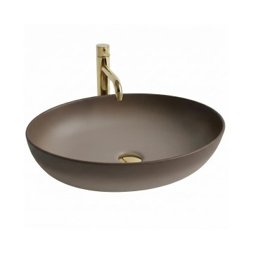 REA-U0627 - Lavatório de bancada CAROLA 39 x 51,5 cm cerâmica/castanho