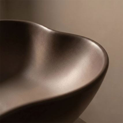 REA-U0629 - Lavatório de bancada PEARL 38x50,5 cm cerâmica/castanho
