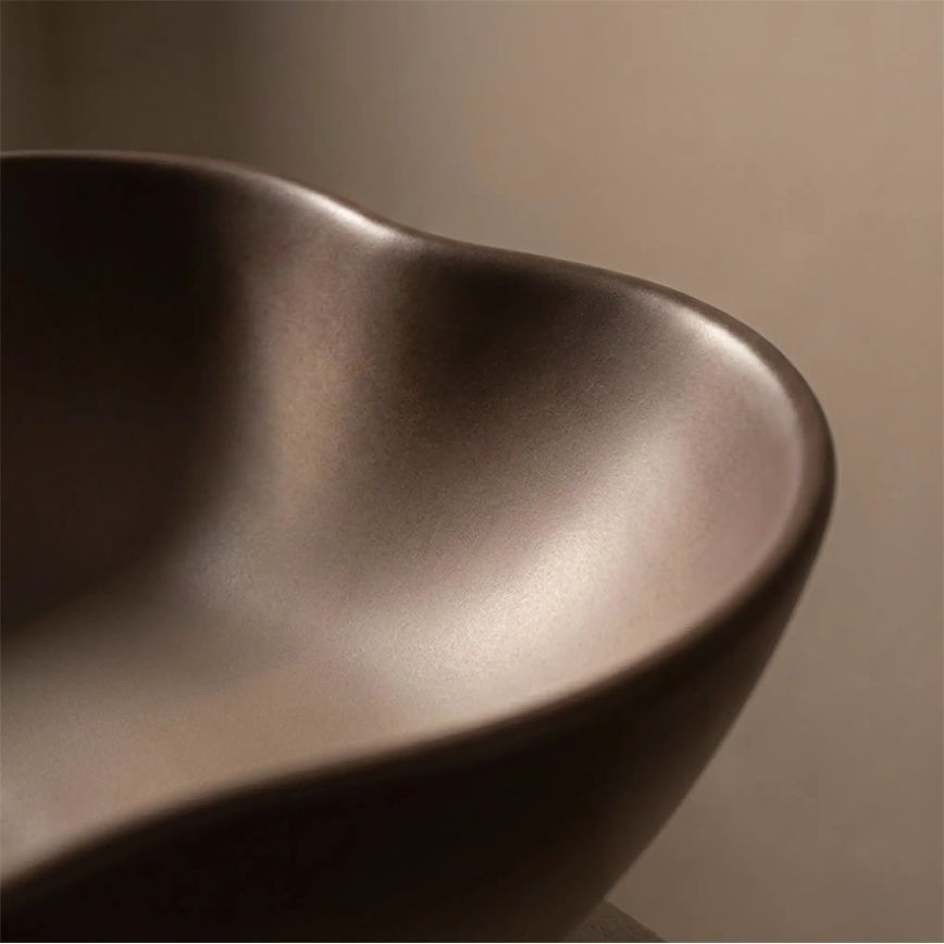 REA-U0629 - Lavatório de bancada PEARL 38x50,5 cm cerâmica/castanho