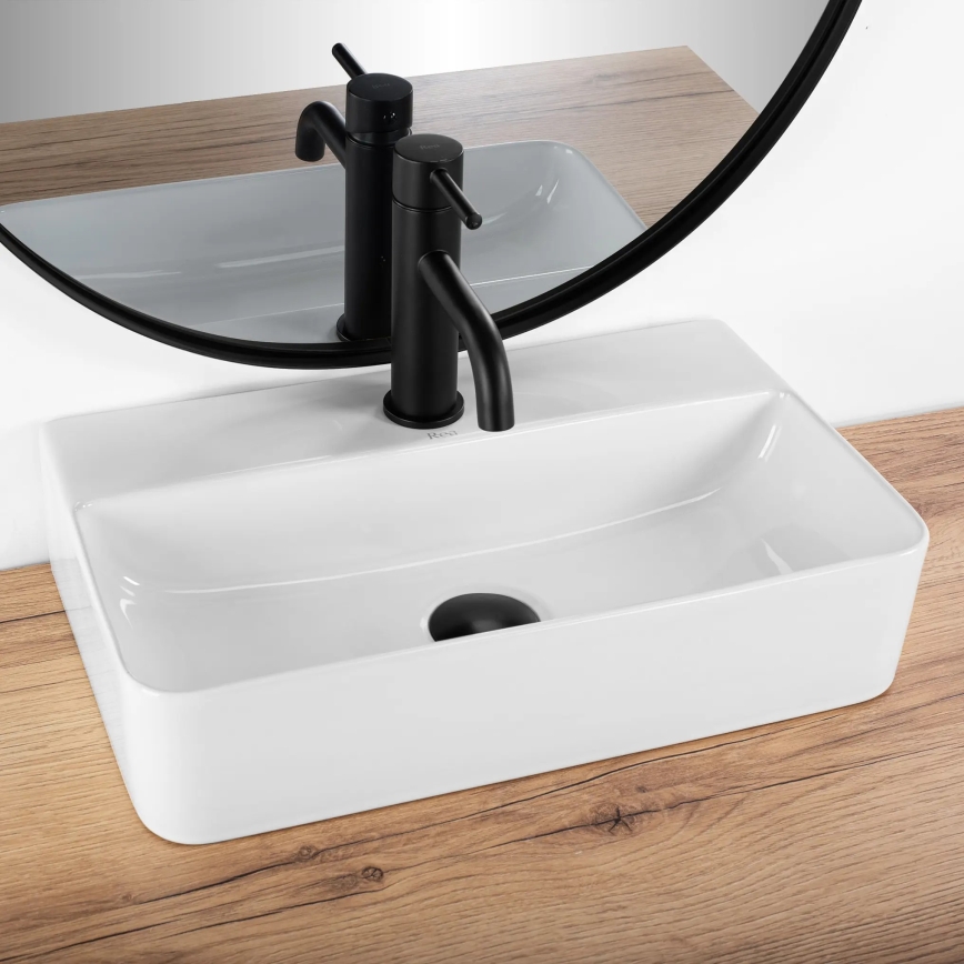 REA-U0630 - Lavatório de bancada/suspenso NAOMI 28,5x45,5 cm cerâmica/branco