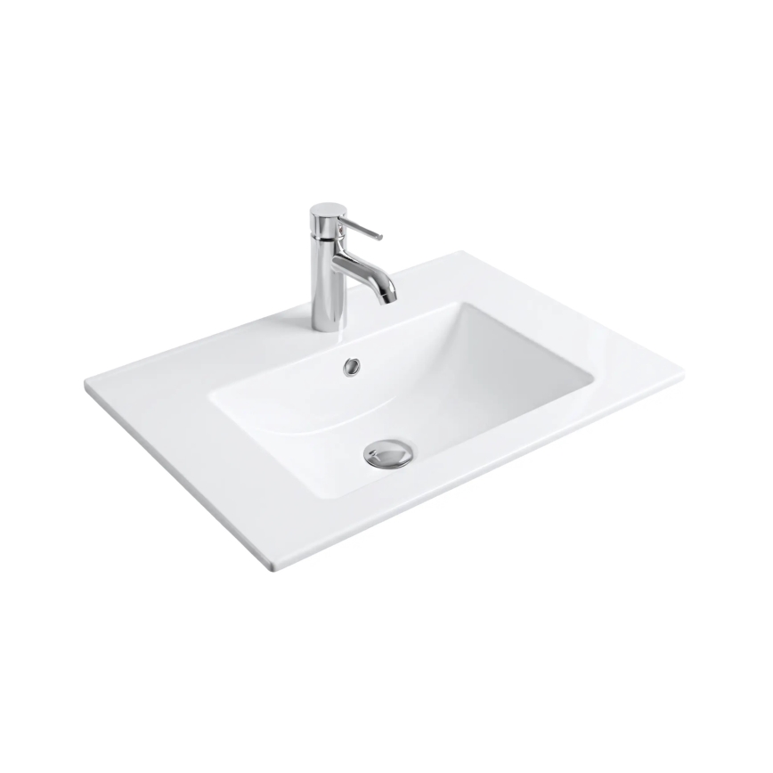 REA-U0786 - Lavatório embutido DAFNE 47x62 cm cerâmica/branco brilhante