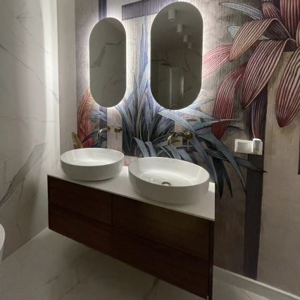 REA-U1223 - Lavatório para bancada QUEEN 41,5x55 cm cerâmica/branco brilhante