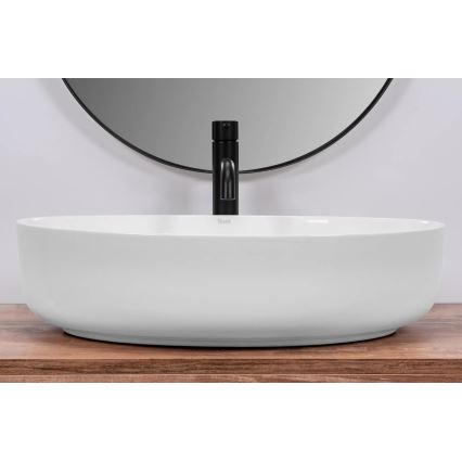 REA-U1223 - Lavatório para bancada QUEEN 41,5x55 cm cerâmica/branco brilhante