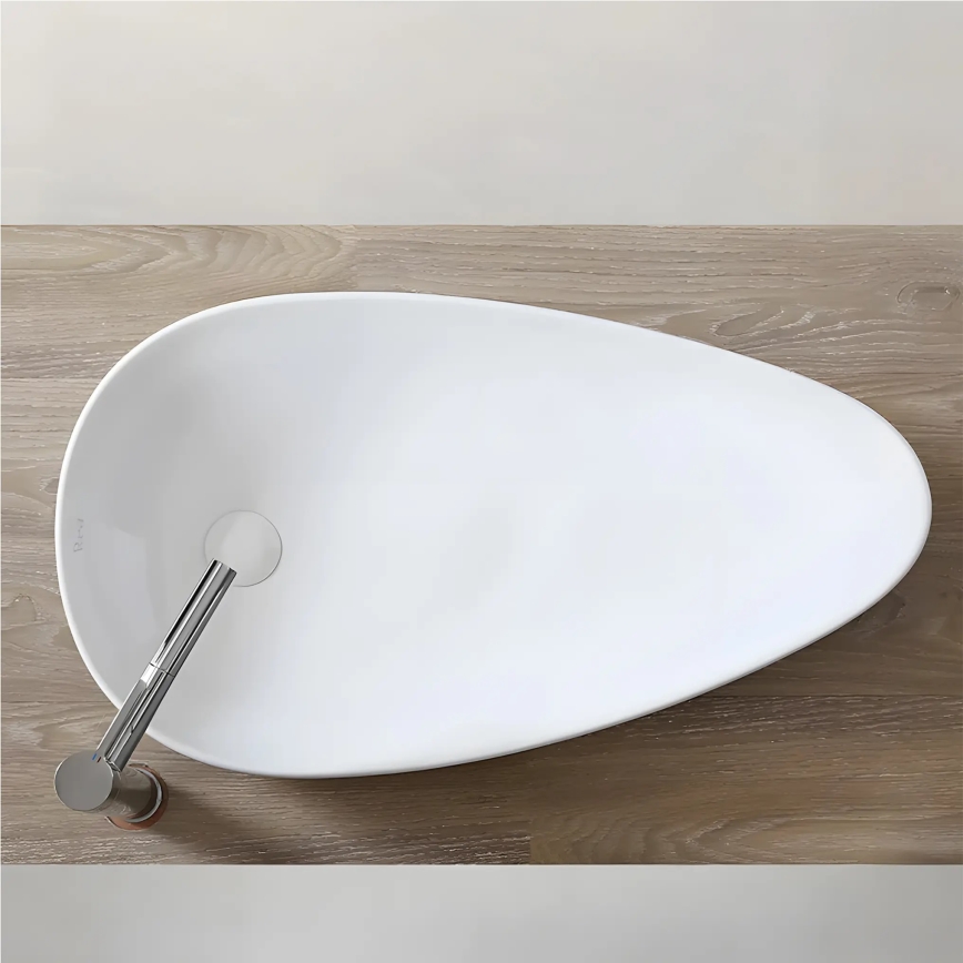 REA-U1500 - Lavatório de bancada GRETA 42,5x77 cm cerâmica/branco brilhante
