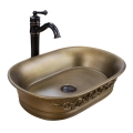 REA-U3305 - Lavatório de bancada WILMA RUSTIC 38x55 cm cerâmica/cobre