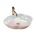 REA-U3309 - Lavatório de bancada PEARL 38x50,5 cm cerâmica/multicolorido