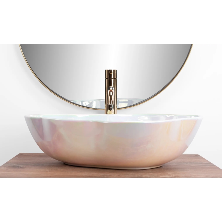 REA-U3309 - Lavatório de bancada PEARL 38x50,5 cm cerâmica/multicolorido