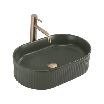 REA-U3611 - Lavatório de bancada VANDA 31x49 cm cerâmica/verde escuro